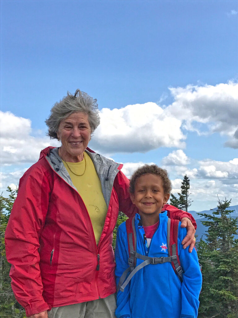 Elijah at age 6 on Cascade Mountain — the first of their 46 summits.